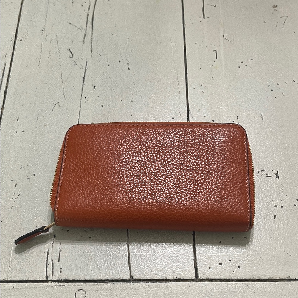 Coach Tan Leather Zip Wallet - Picture 5 of 7